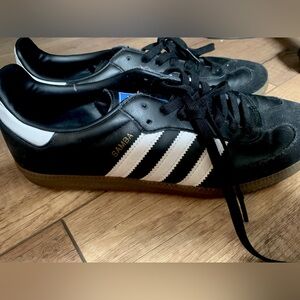 Adidas black sambas mens size 10